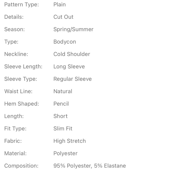 🔥2for$25🔥Cold shoulder body con dress - Picture 8 of 8